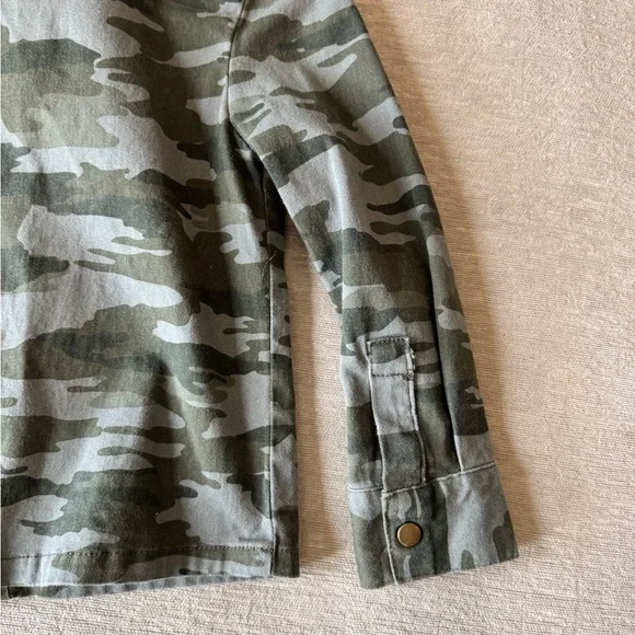 French Toast Kids Boys Camo Jacket Size 5 Army Green Button Military Style Coat - Picture 7 of 9